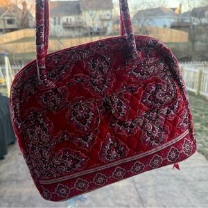 Vera Bradley red bowler bag Frankly Scarlett